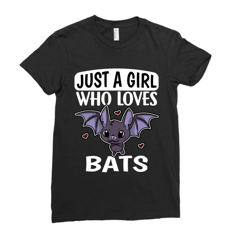 Just A Girl Who Loves Bats Cute Vampire Bat Costume Ladies Fitted T-Shirt by thangdinhsinhelf | Artistshot