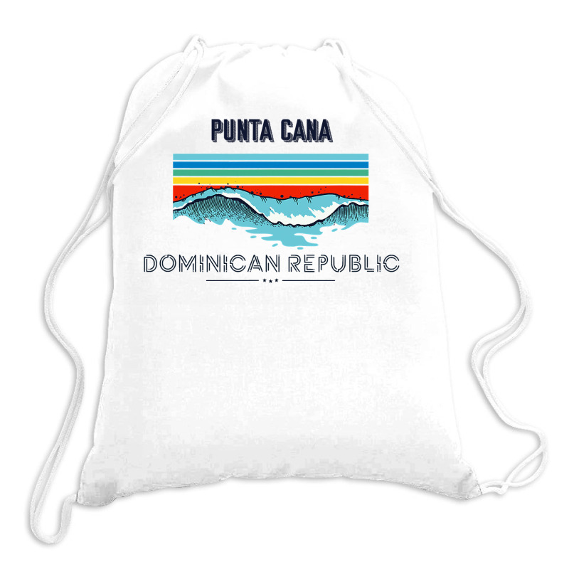 Punta Cana Souvenir   Dominican Republic Reminder T Shirt Drawstring Bags | Artistshot