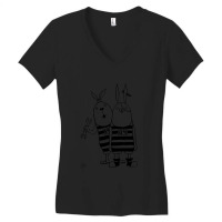 Usavich Rabbits (black And White) Women's V-neck T-shirt | Artistshot