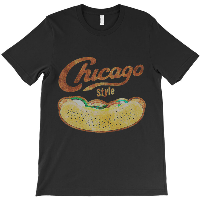 Chicago Style Hot Dog Distressed T-shirt | Artistshot