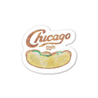 Chicago Style Hot Dog Distressed Sticker | Artistshot