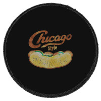 Chicago Style Hot Dog Distressed Round Patch | Artistshot