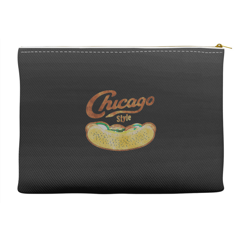 Chicago Style Hot Dog Distressed Accessory Pouches | Artistshot