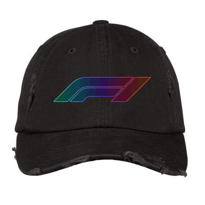 F1 Logo Glow Vintage Cap Designed By Hannah