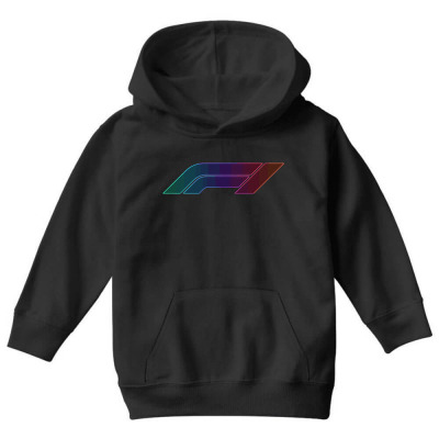 F1 Logo Glow Youth Hoodie Designed By Hannah