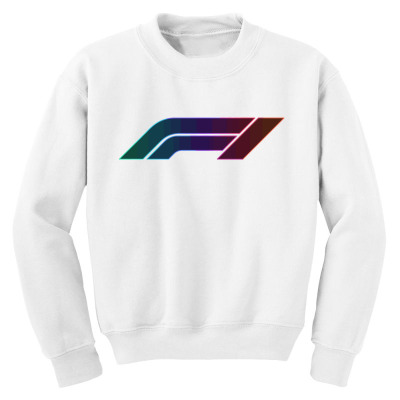F1 Logo Glow Youth Sweatshirt Designed By Hannah