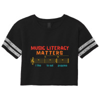 Music Literacy Matters I Like To Eat Puppies Funny Scorecard Crop Tee | Artistshot