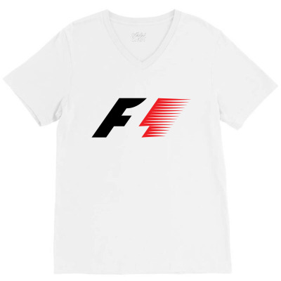 F1 Old Logo V-neck Tee Designed By Hannah