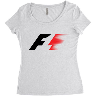 F1 Old Logo Women's Triblend Scoop T-shirt Designed By Hannah