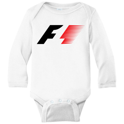 F1 Old Logo Long Sleeve Baby Bodysuit Designed By Hannah