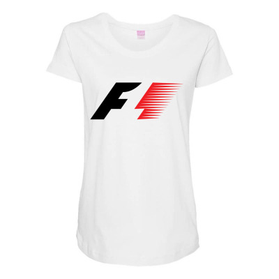 F1 Old Logo Maternity Scoop Neck T-shirt Designed By Hannah
