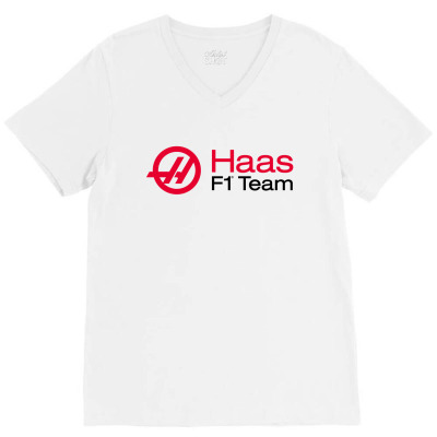 Haas F1 Team V-neck Tee Designed By Hannah