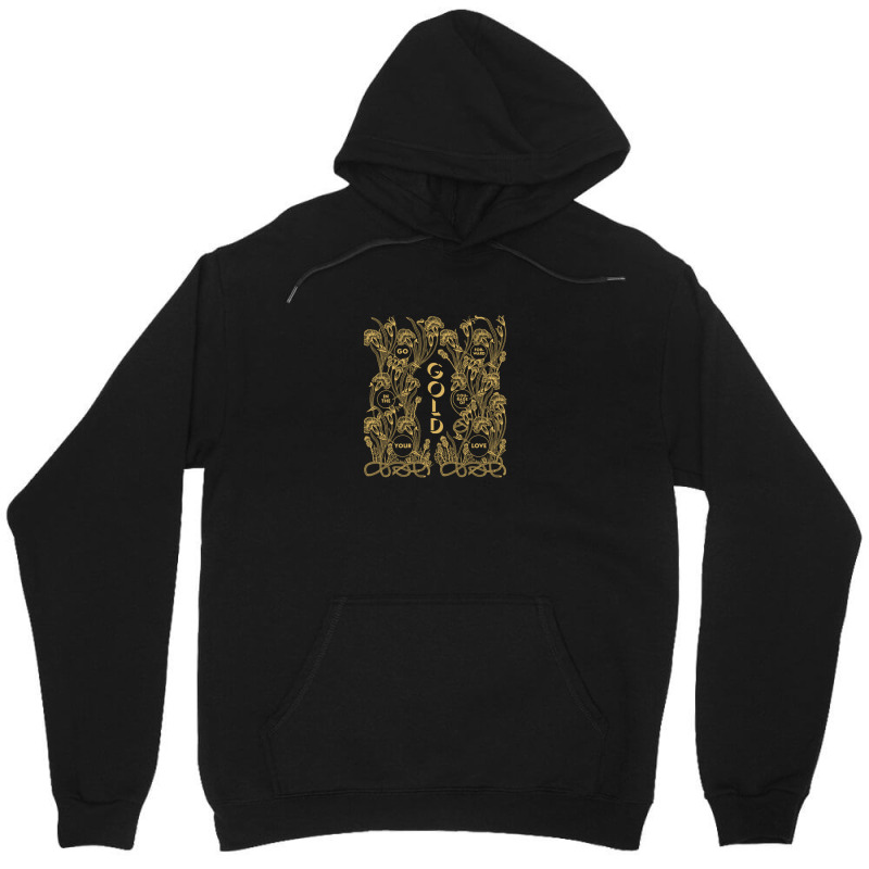 Gold – Go Forward In The Courage Of Your Love Alabaster Deplume-giga Unisex Hoodie by cm-arts | Artistshot