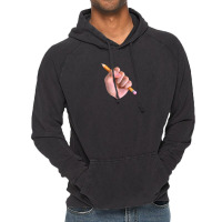 Realism X Cartoon Mashup Fist Holding Pencil Vintage Hoodie | Artistshot