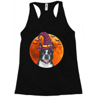 Boston Terrier Cute Boston Terrier Dog With Witch Hat Racerback Tank | Artistshot