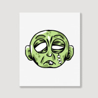 Zombie Head  Zombies Love Brains Portrait Canvas Print | Artistshot