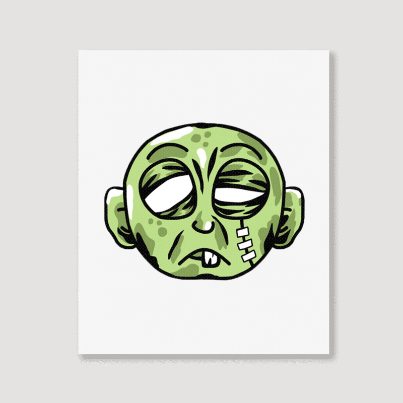 Zombie Head  Zombies Love Brains Portrait Canvas Print | Artistshot