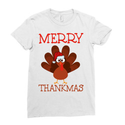 merry thankmas Ladies Fitted T-Shirt | Artistshot