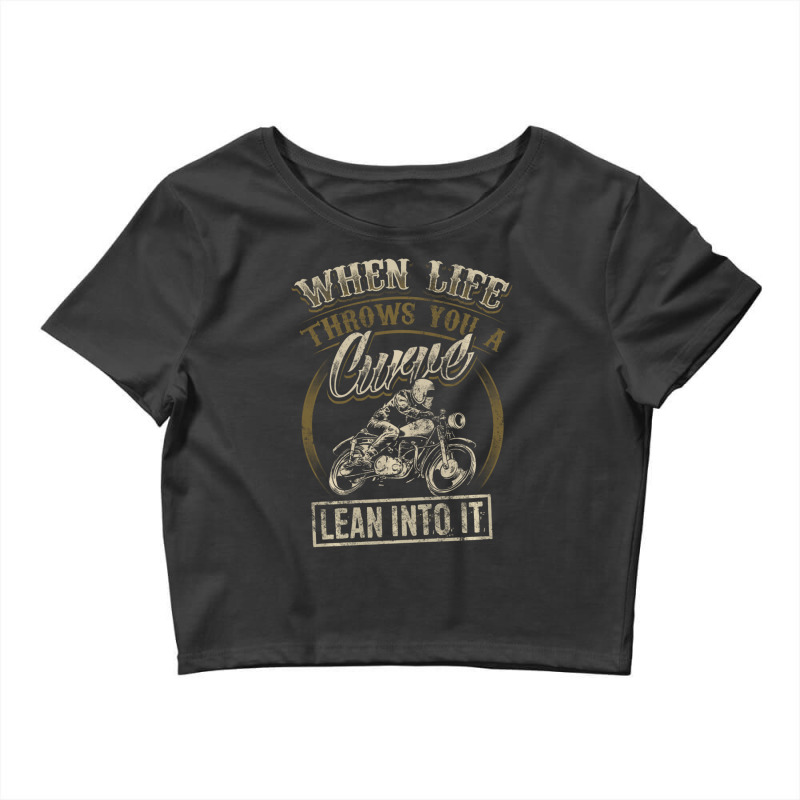 Cool Biker Quote Motorcycle Saying Love Riding Crop Top by cm-arts | Artistshot