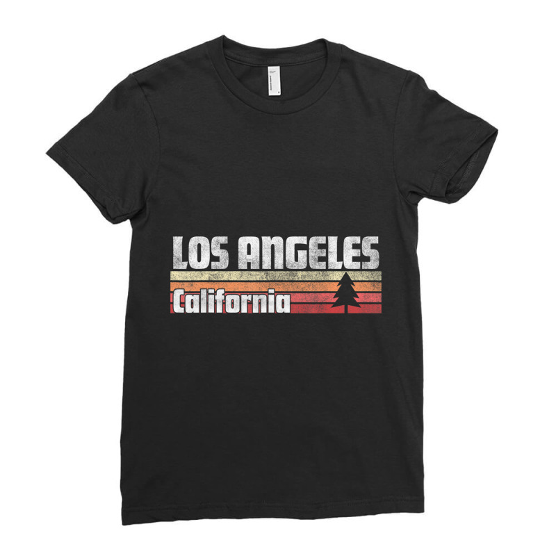 Los Angeles California Retro Style Vintage 70s 80s 90s Ladies Fitted T-Shirt by cm-arts | Artistshot