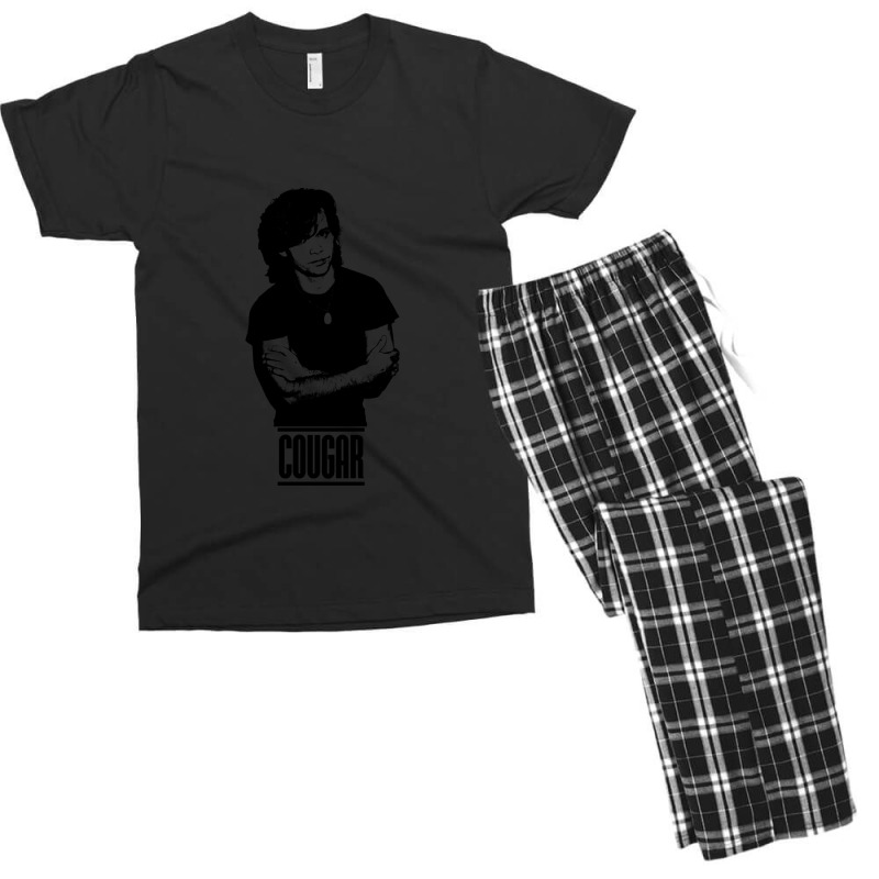 Cougar - The Black Stencil Men's T-shirt Pajama Set by cm-arts | Artistshot