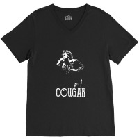 Cougar - The White Stencil-2 1 V-neck Tee | Artistshot