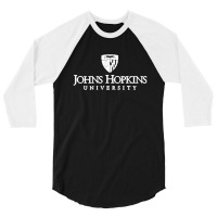 Johns Hopkins White Classic 3/4 Sleeve Shirt | Artistshot