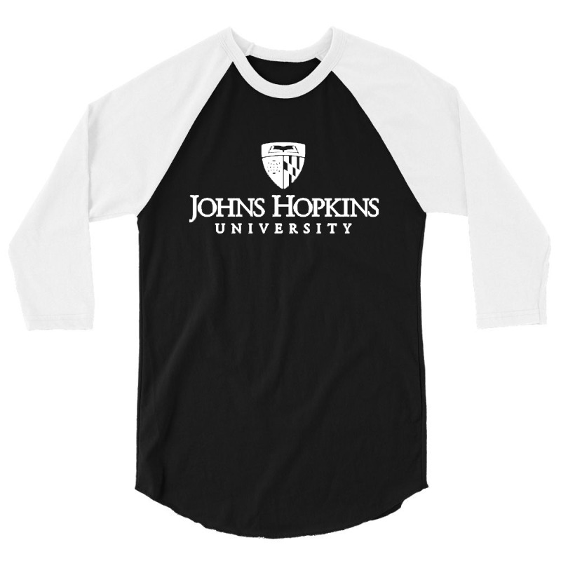 Johns Hopkins White Classic 3/4 Sleeve Shirt | Artistshot