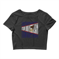 American Samoa American Samoan Barcode Love Flag Crop Top | Artistshot