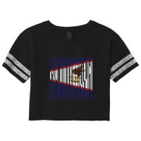 American Samoa American Samoan Barcode Love Flag Scorecard Crop Tee | Artistshot