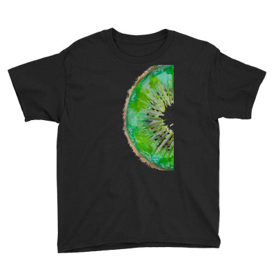 Kiwi T  Shirt Kiwi Fruit Slice T  Shirt Youth Tee Designed By Clotilde