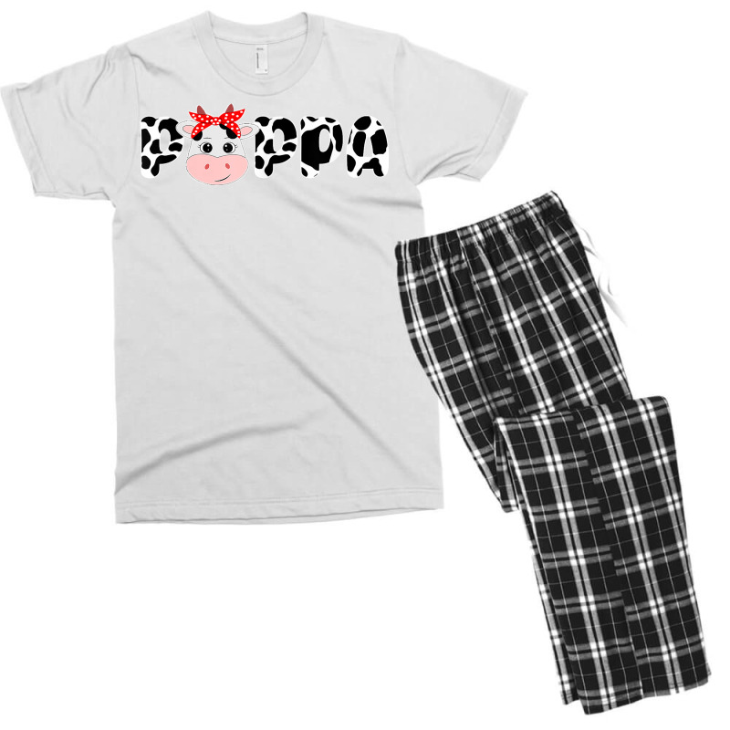 Poppa Cow Farming Birthday Barnyard Family Matching T Shirt Men's T-shirt Pajama Set | Artistshot