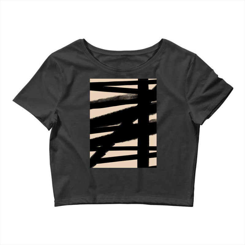 Black And Beige Lines Graphic P. Soulages Spirit Classic Crop Top by ShawnAllen | Artistshot