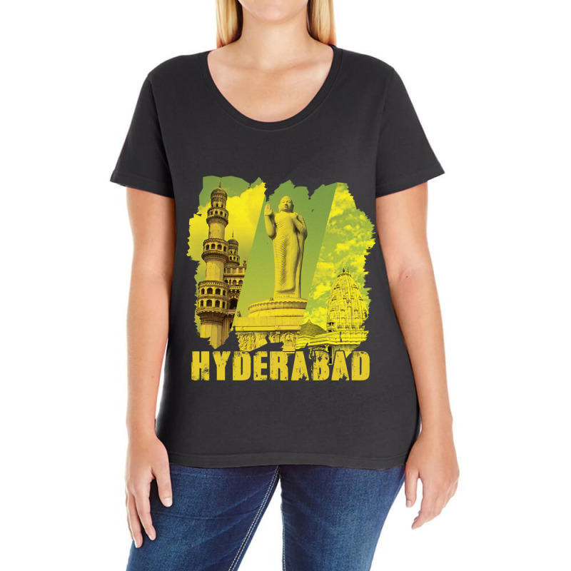 Hyderabad - Multicultural City Ladies Curvy T-Shirt by cm-arts | Artistshot