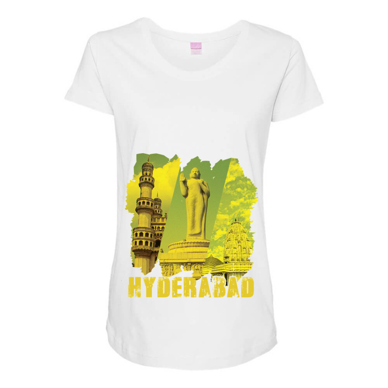 Hyderabad - Multicultural City Maternity Scoop Neck T-shirt by cm-arts | Artistshot