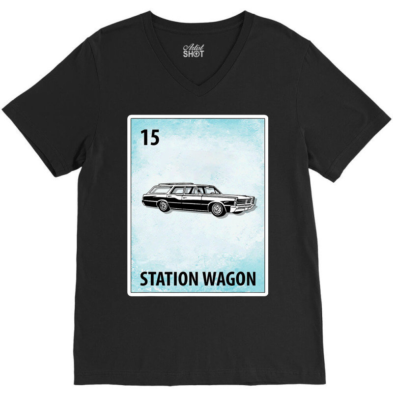 Station Wagon Mexican Cards T Shirt V-Neck Tee by Cardenas | Artistshot