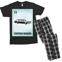 Station Wagon Mexican Cards T Shirt Men's T-shirt Pajama Set | Artistshot