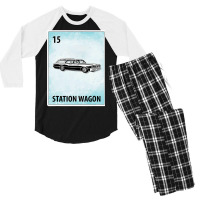 Station Wagon Mexican Cards T Shirt Men's 3/4 Sleeve Pajama Set | Artistshot