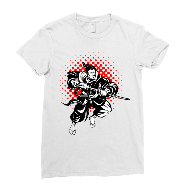 Samurai Anime Japanese Warrior Ninja Samurais Japan Nobility T Shirt Ladies Fitted T-Shirt by alyshasur9x | Artistshot