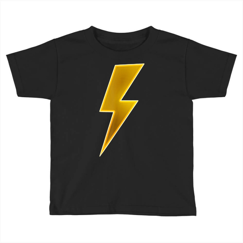 Men Women Kids Cool Yellow Lightning Bolt Thunder Print Gift T Shirt Toddler T-shirt by cm-arts | Artistshot