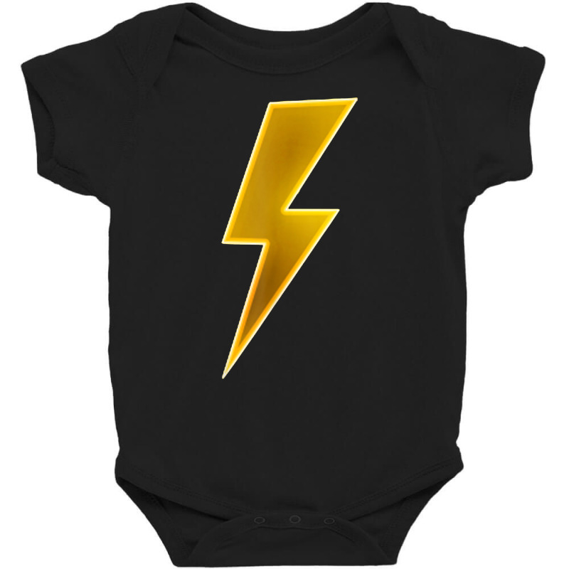 Men Women Kids Cool Yellow Lightning Bolt Thunder Print Gift T Shirt Baby Bodysuit by cm-arts | Artistshot