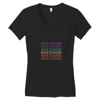 Rock Stacker Women's V-neck T-shirt | Artistshot