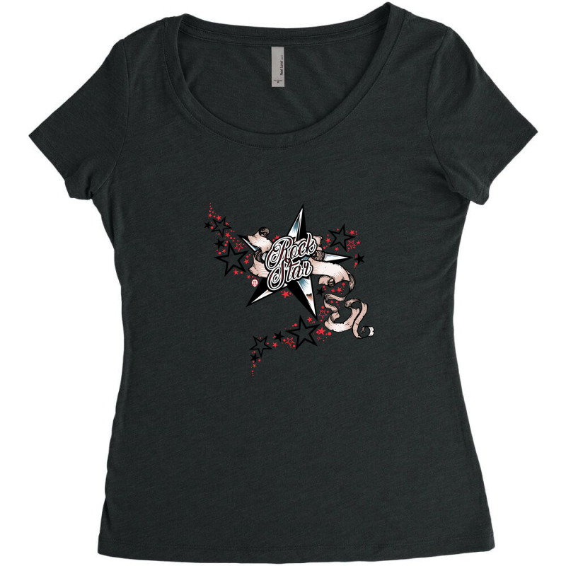 Rock Star Women's Triblend Scoop T-shirt by cm-arts | Artistshot