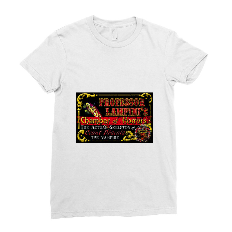 Lampini Chamber Of Horrors, Cracked Paint Distressed Ladies Fitted T-Shirt by bazgrafton | Artistshot