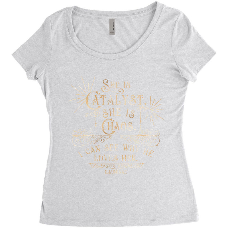 She Is Catalyst - Illuminae Women's Triblend Scoop T-shirt by cm-arts | Artistshot