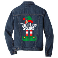 Teacher Squad Elf Squad,squad Elf T Shirt Men Denim Jacket | Artistshot