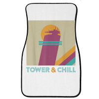 Retro Tower & Chill Tee   Gamer Titan Hunter Warlock T Shirt Front Car Mat | Artistshot