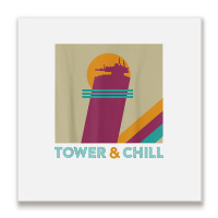 Retro Tower & Chill Tee   Gamer Titan Hunter Warlock T Shirt Metal Print Square | Artistshot