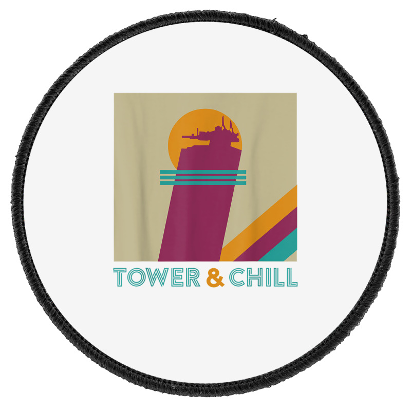 Retro Tower & Chill Tee   Gamer Titan Hunter Warlock T Shirt Round Patch | Artistshot