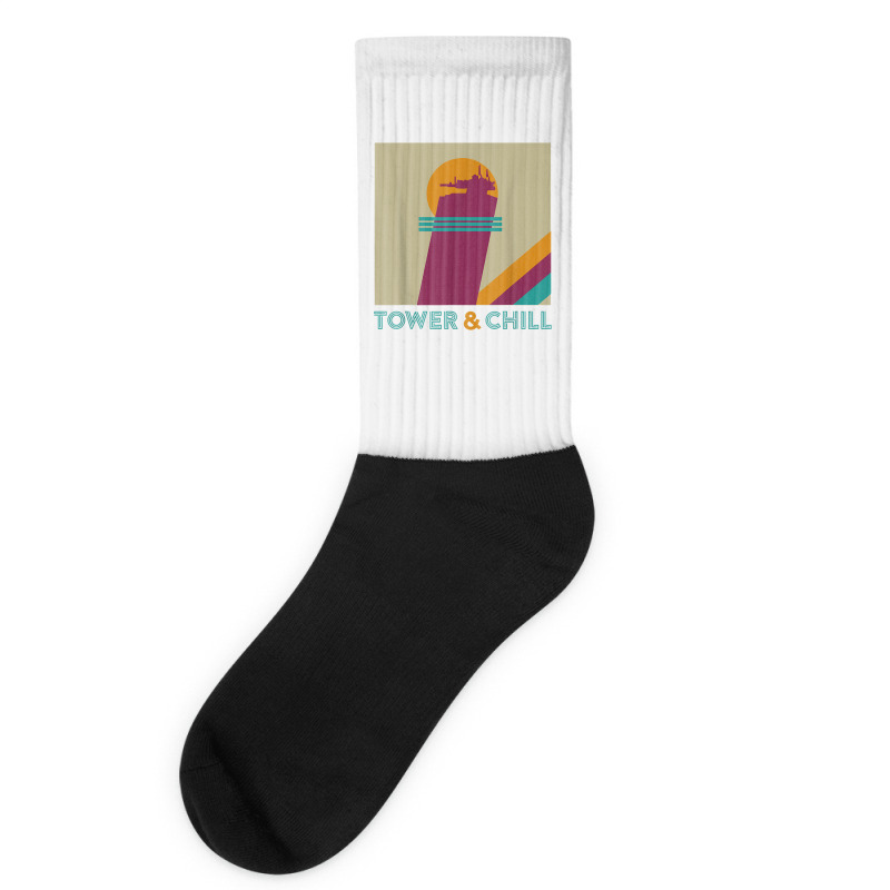 Retro Tower & Chill Tee   Gamer Titan Hunter Warlock T Shirt Socks | Artistshot